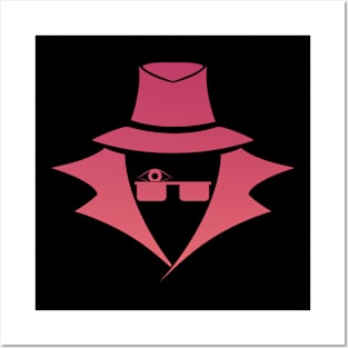 Mr. Eye: A Cybersecurity/Anonymity Icon (Red) Posters and Art